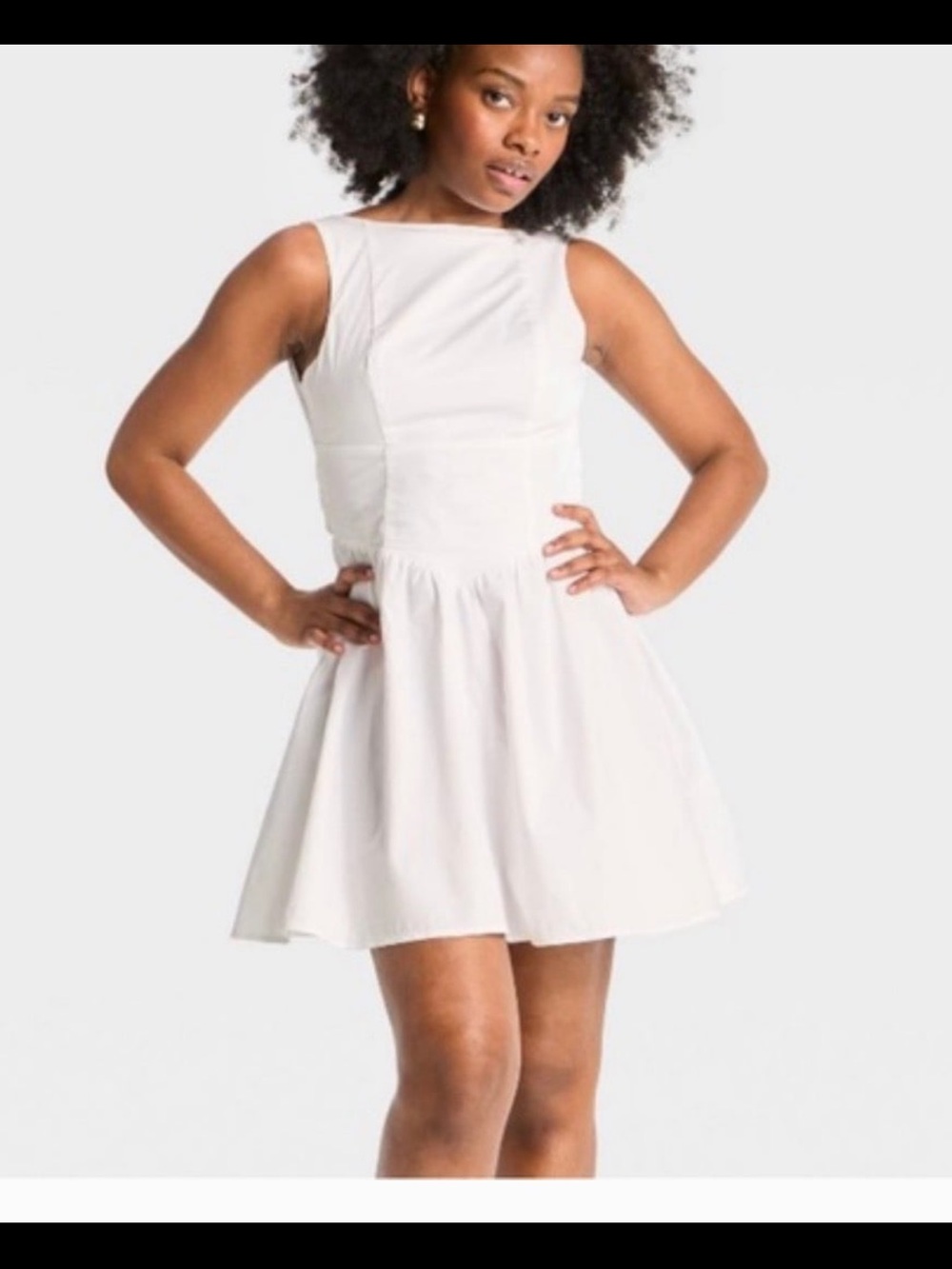Wild fable White Sleeveless Fit & Flare Mini Dress